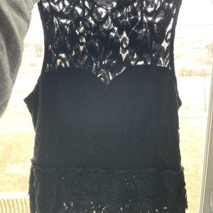 Express Peplum Sweetheart Lace tank top